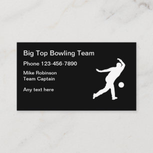 Bowling Team Captain Business Card