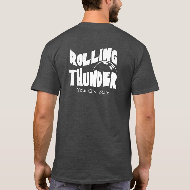 Bowling Team Logo - Rolling Thunder T-Shirt (Back)