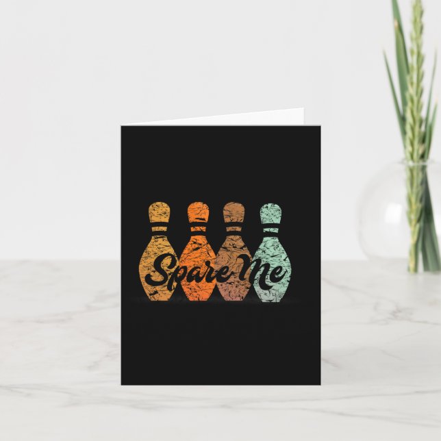 Bowling Team Name Spare Me  Card (Front)