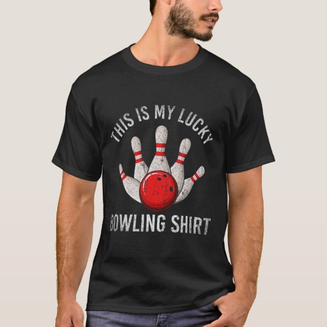 Bowling Team Player This Is My Lucky Bowling Shirt (Front)