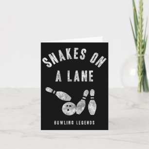 Bowling Team Shirt Snakes On A Lane Matching Leagu Card