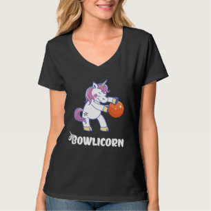 Bowling Team Unicorn Bowler Bowling Pin Strike Bow T-Shirt
