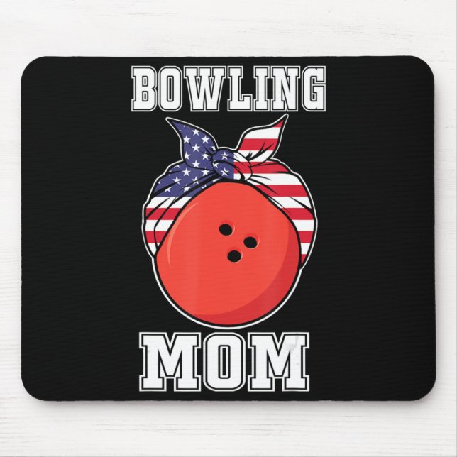 Bowling Teams MOM Players & Gift for  Bowling Mum  Mouse Pad (Front)