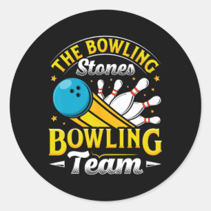 Bowling The Bowling Stones Funny Bowlers Bowling L Classic Round Sticker