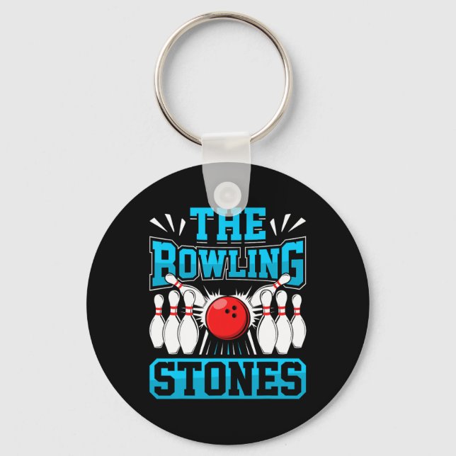 Bowling The Bowling Stones Funny Bowlers Bowling L Key Ring (Front)