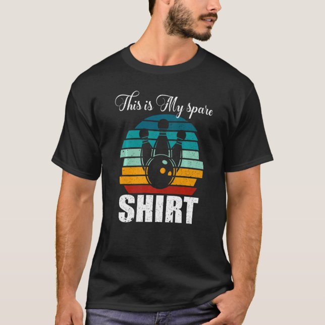 Bowling This Is My Spare Shirt Bowling Funny Graph (Front)