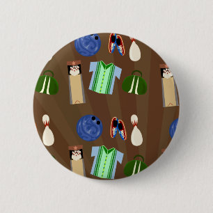 Bowling Time! 6 Cm Round Badge