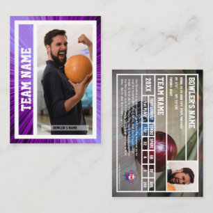 Bowling Trading Card Tournament Souvenir Purple