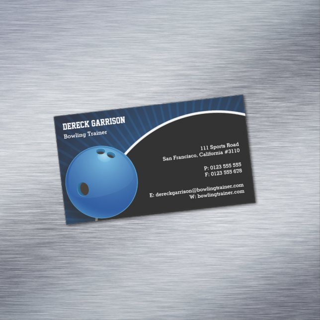 Bowling Trainer | Perfect Sport Magnetic Business Card (In Situ)
