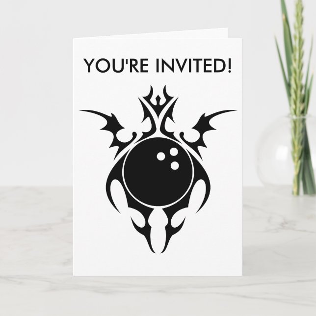 bowling. tribal. invitation (Front)