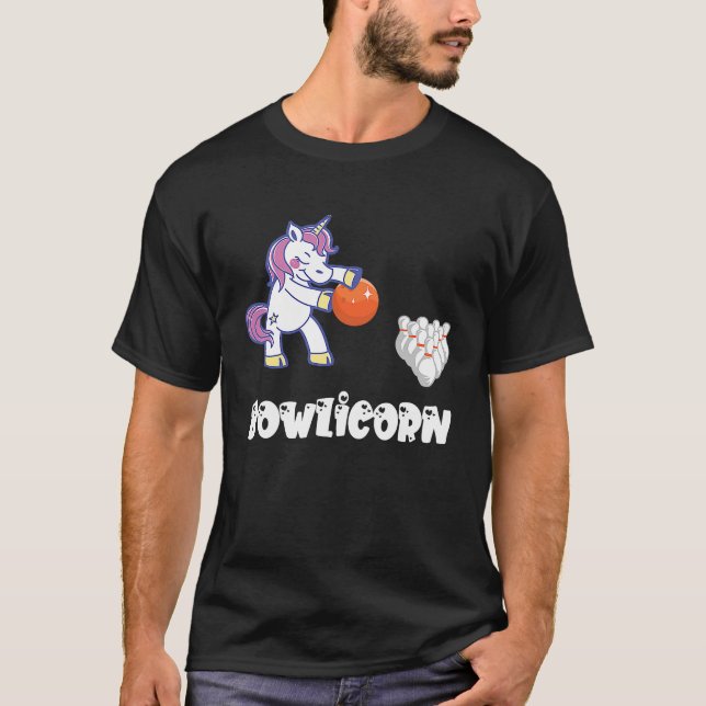 Bowling Unicorn Bowling Team Bowler Bowling Pin St T-Shirt (Front)