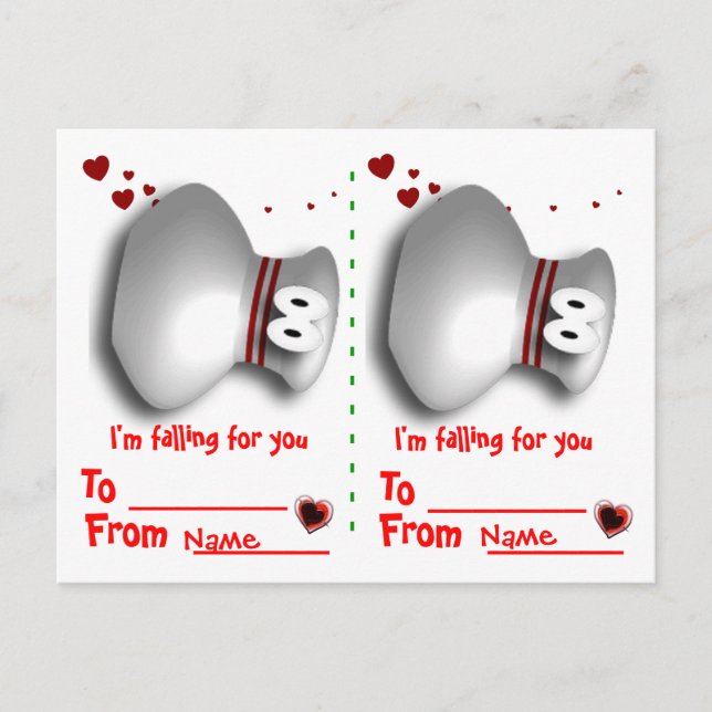 Bowling valentines holiday postcard (Front)