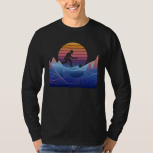 Bowling Vaporwave Sunset Bowling Pin Bowler Bowlin T-Shirt