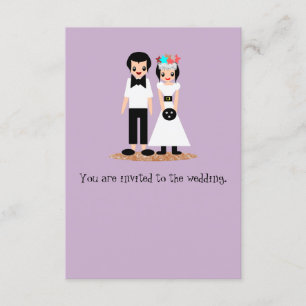 Bowling Wedding bride and groom Invitation
