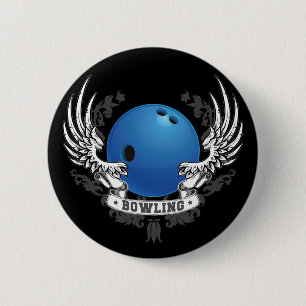 Bowling Wings Button