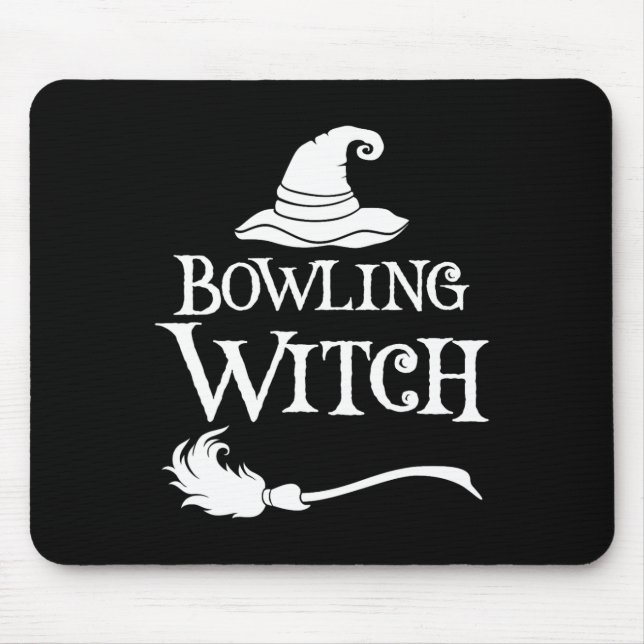 Bowling Witch Halloween Costume Shirt  Mouse Pad (Front)