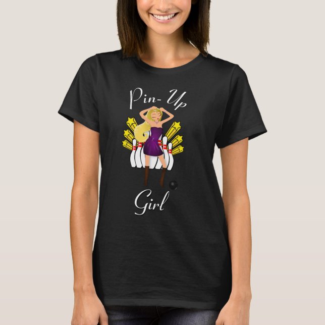 Bowling women's Sportswear Pin-Up Girl Custom  T-S T-Shirt (Front)