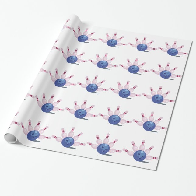 Bowling Wrapping Paper (Unrolled)