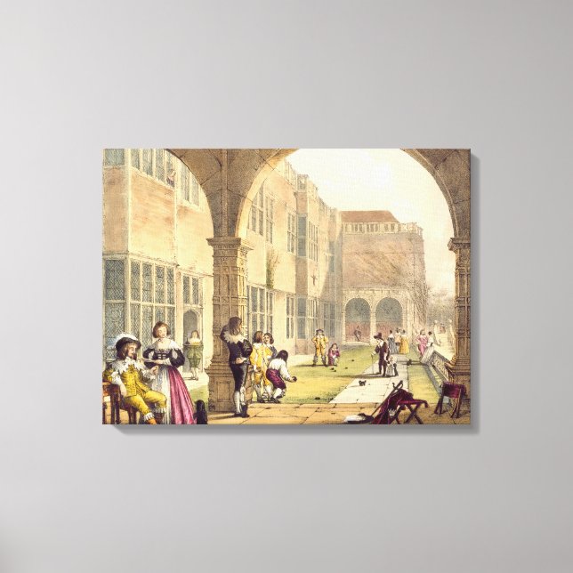 Bowls on the Terrace at Bramshill in 1600, from 'A Canvas Print (Front)