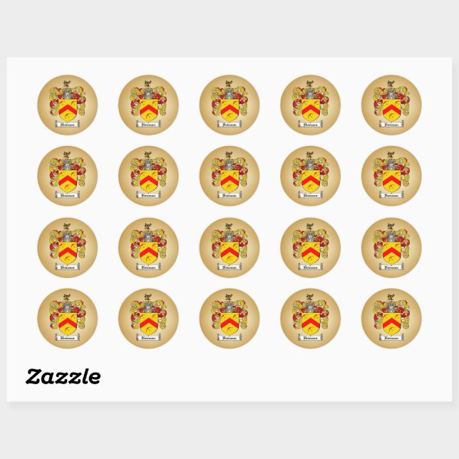 Bowman Coat of Arms Classic Round Sticker (Sheet)