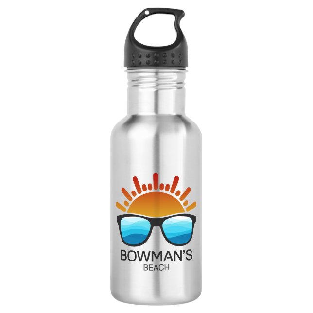 Bowman's Beach Florida Sunglasses 532 Ml Water Bottle (Front)