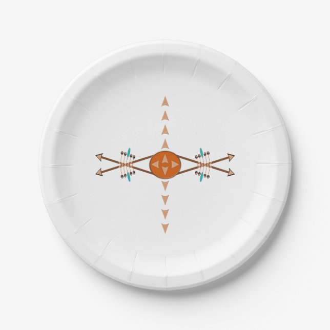 Bows And Arrows Paper Plate (Front)