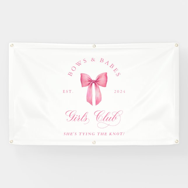 Bows and Babes Girls Club Bachelorette  Banner (Horizontal)