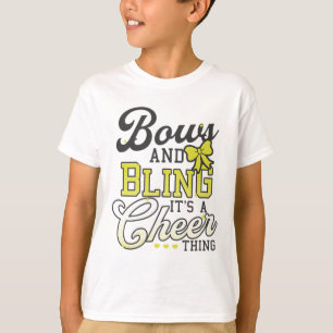 Bows And Bling A Cheer Thing Design Cheer Competit T-Shirt