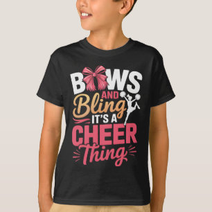 Bows And Bling It's A Cheer Thing Cheerleading Che T-Shirt