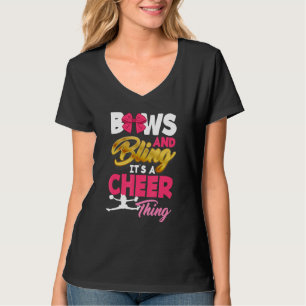 Bows And Bling It's A Cheer Thing  Cheerleading T-Shirt