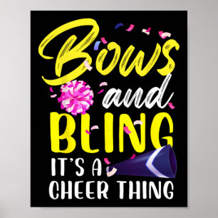 Bows And Bling It's A Cheer Thing Gymnastics Cheer Poster