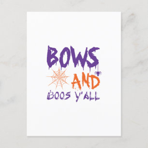 bows and boos y'all postcard