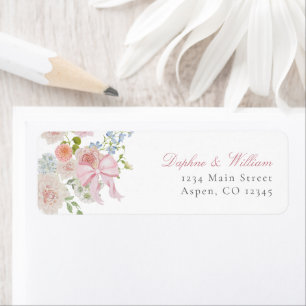 Bows and Wildflowers Return Address Label