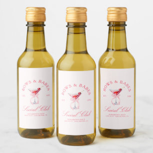 Bows & Babes Coquette Cherries Bachelorette Wine Label