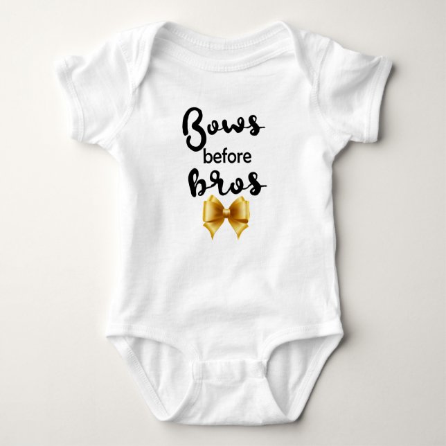 Bows before Bros Baby Bodysuit (Front)
