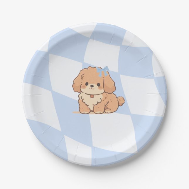 Bows & Bones Paper Plates (Front)