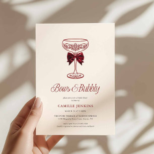 Bows & Bubbly Bridal Shower Invitation