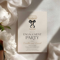 Bows & Bubbly Engagement Party Invitation
