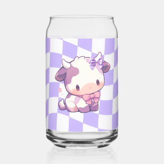 Bows & Bull's Cup Can Glass