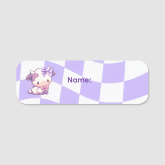 Bows & Bull's Name Tag