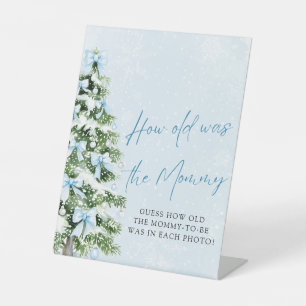 Bows Christmas Tree How Old Was Mommy Game Sign