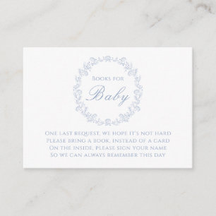 Bows & Flowers Books for Baby Shower Insert Card