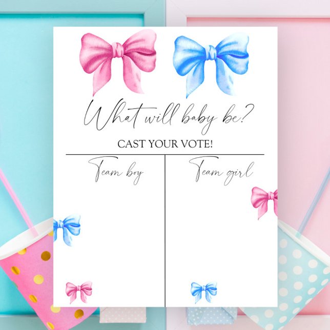 Bows Gender reveal Boy or Girl chart (Creator Uploaded)