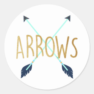 Bows or Arrows Guess the Gender Stickers Blue