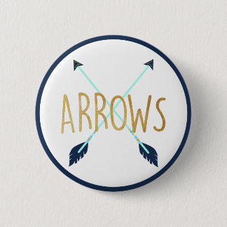 Bows or Arrows Vote the Gender Reveal Party - Boho 6 Cm Round Badge