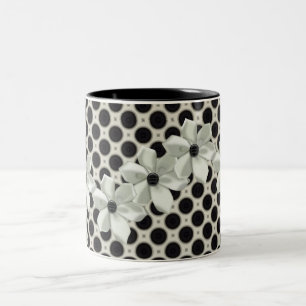 Bows & Polka Dot Matching Sets Two-Tone Coffee Mug