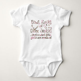 Bows, Racks, & Deer Tracks Little Girls Baby Bodysuit