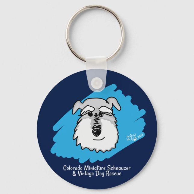 Bowser the Schnauzer Keychain (Front)