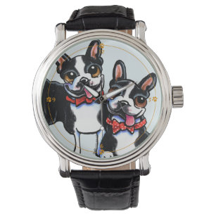 Bowtie Boston Terriers Custom Watch