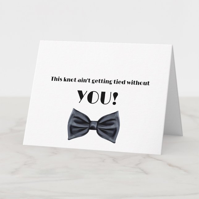 Bowtie Groomsman Proposal Card (Creator Uploaded)